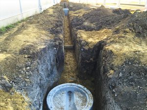 Csapadékcsatorna építése